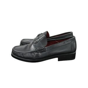 Salvatore Ferragamo Women's US Size 9.5 Black Leather Loafers Shoes